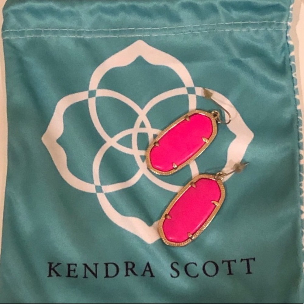 Kendra Scott Neon Pink Elle Earrings